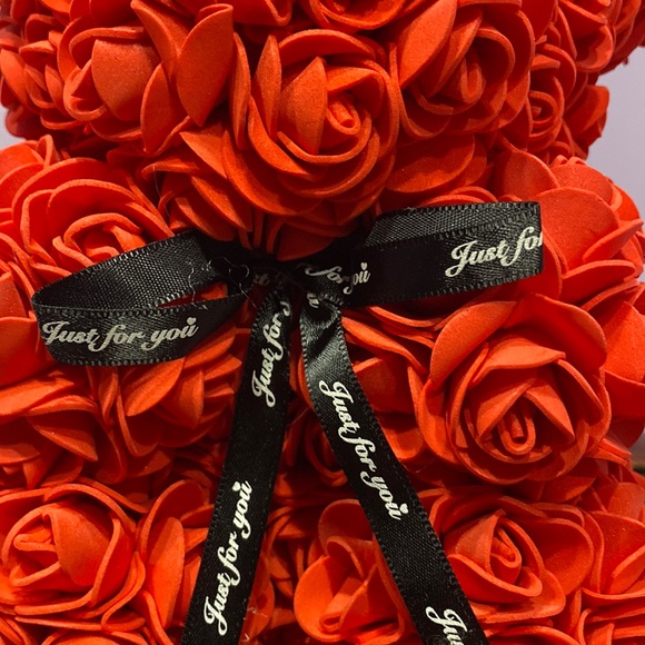 Flower Rose Red Teddy Bear Cute Gift ! - Picture 2 of 6